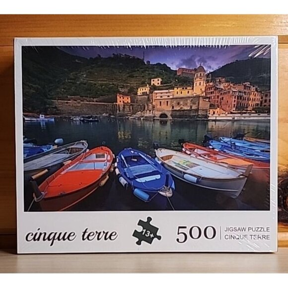 NEW Cinque Terre 500 Piece Jigsaw Boat Lake Puzzle SEALED - Picture 6 of 6